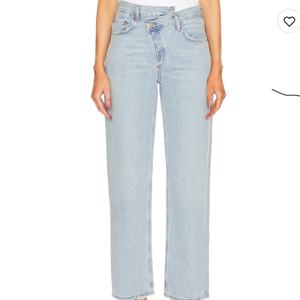Agolde cropped criss cross jeans size 31